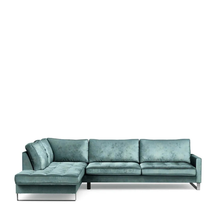 West Houston Corner Sofa Chaise Longue, velvet - Betten Ritter Living