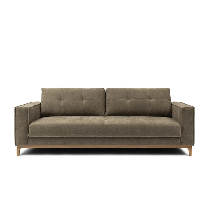 3,5-Sitzer-Sofa Burnley, Brown Nougat, French Weave