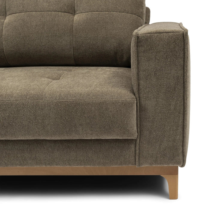 3,5-Sitzer-Sofa Burnley, Brown Nougat, French Weave