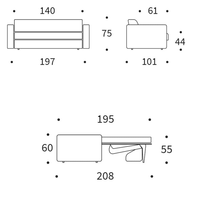 Schlafsofa Killian Dual Mattress