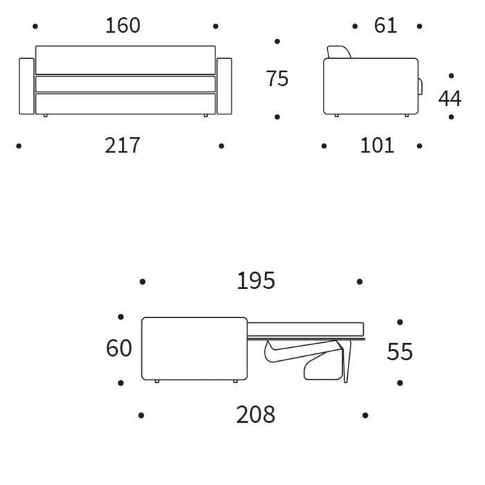 Schlafsofa Killian Dual Mattress