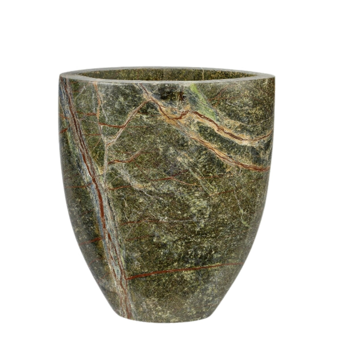 Brasil Marmor Vase, Urwaldgrün