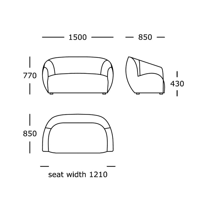 2 Sitzer Sofa Lobby