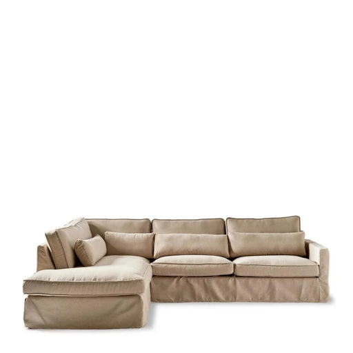 Brompton Cross Corner Sofa Chaise Longue, oxford weave - Betten Ritter Living