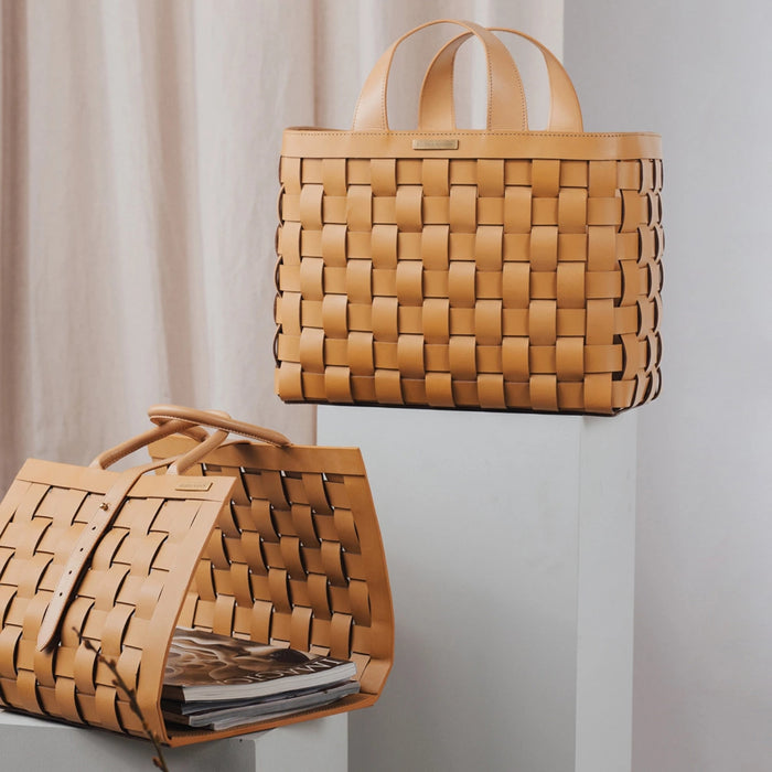 Florence Leather Magazine Basket