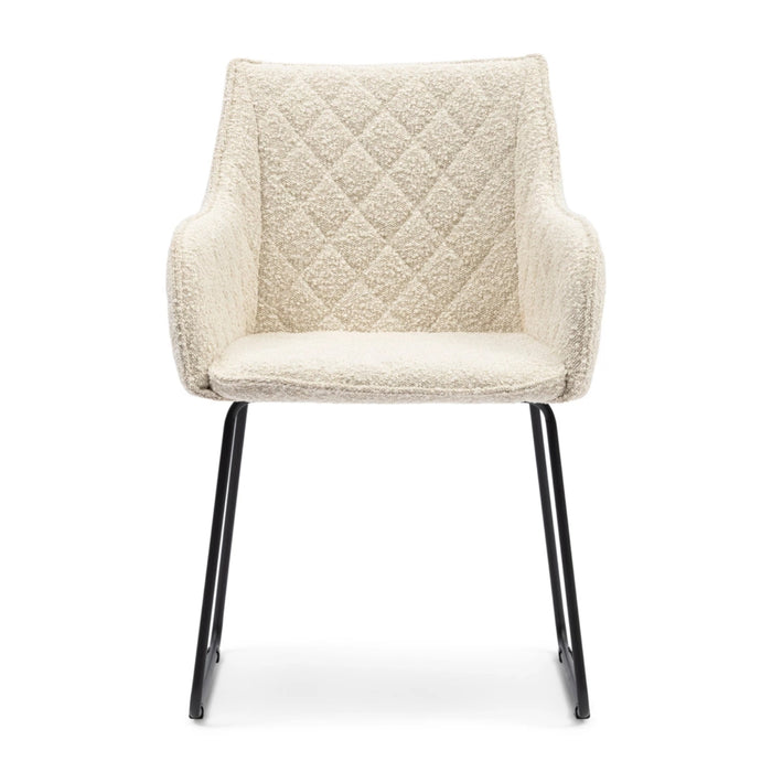 Frisco Drive Dining Armchair, Drive White Sand Boucle