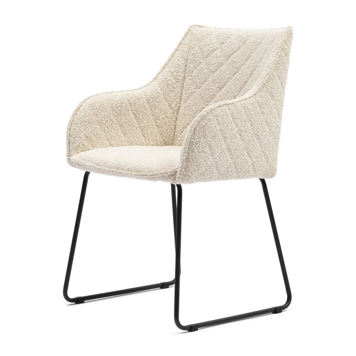 Frisco Drive Dining Armchair, Drive White Sand Boucle