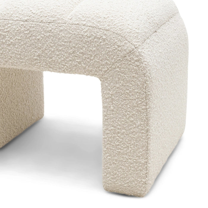 Hocker Brera, White Sand, Bouclé