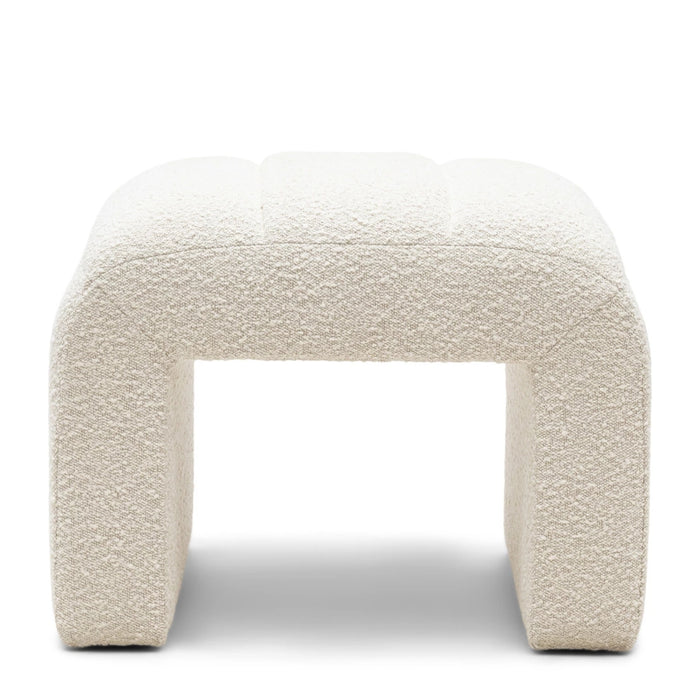 Hocker Brera, White Sand, Bouclé