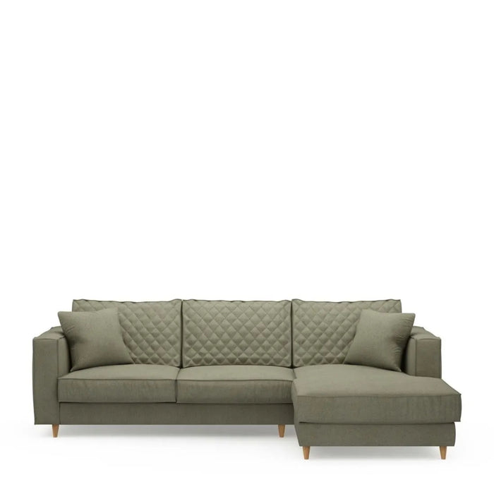 Kendall Sofa With Chaise Longue, oxford weave - Betten Ritter Living