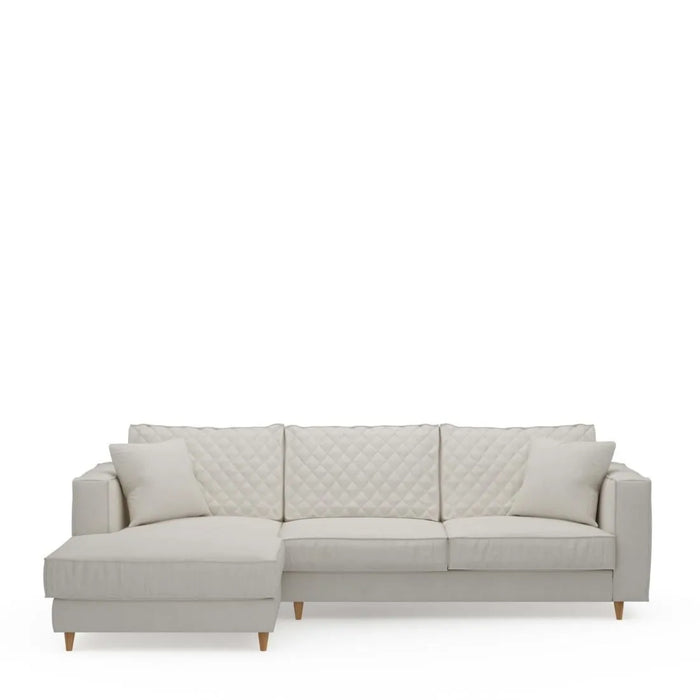 Kendall Sofa With Chaise Longue, oxford weave - Betten Ritter Living