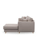 Kendall Sofa With Chaise Longue, celtic weave, pebbles stone - Betten Ritter Living