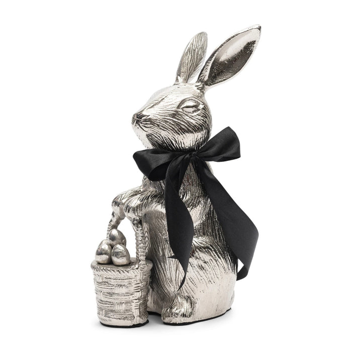 Osterhase mit Eierkorb - Aluminium