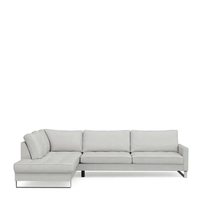 West Houston Corner Sofa Chaise Longue, washed cotton - Betten Ritter Living