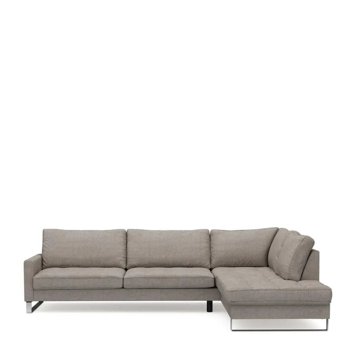 West Houston Corner Sofa Chaise Longue, washed cotton - Betten Ritter Living