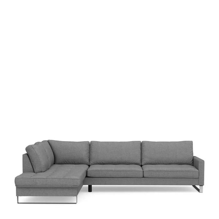 West Houston Corner Sofa Chaise Longue, washed cotton - Betten Ritter Living