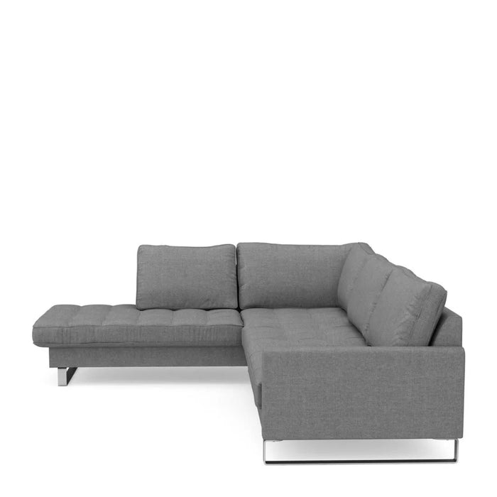 West Houston Corner Sofa Chaise Longue, washed cotton - Betten Ritter Living