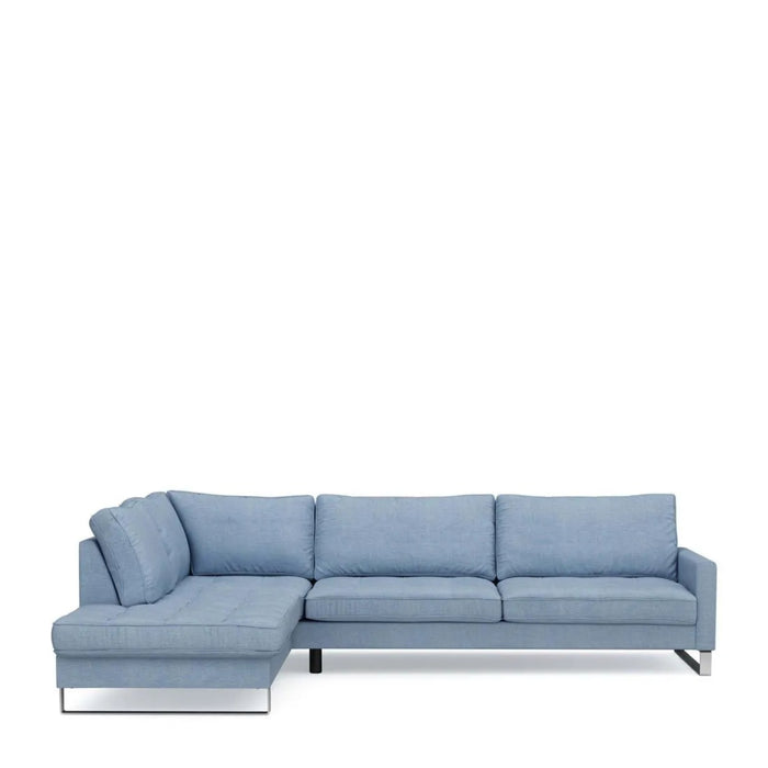 West Houston Corner Sofa Chaise Longue, washed cotton - Betten Ritter Living