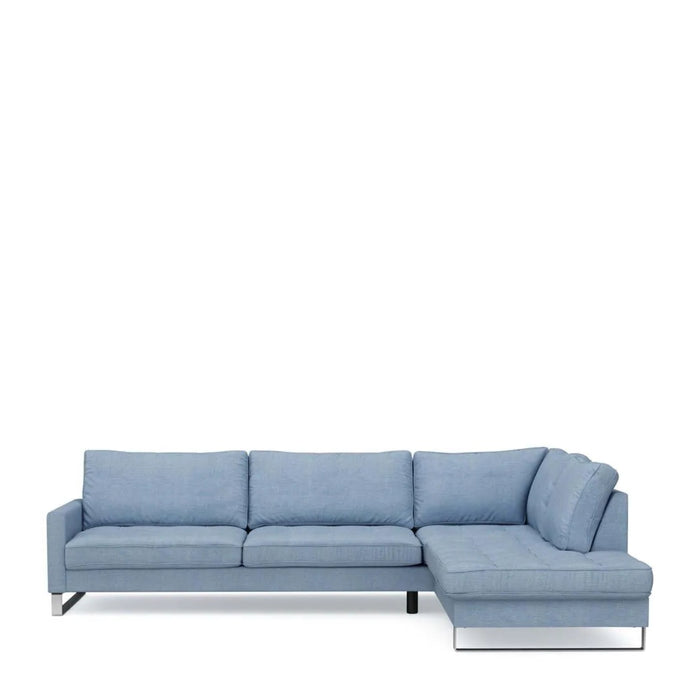 West Houston Corner Sofa Chaise Longue, washed cotton - Betten Ritter Living