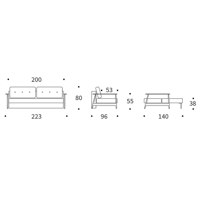 Schlafsofa Eluma Deluxe Knopfheftung