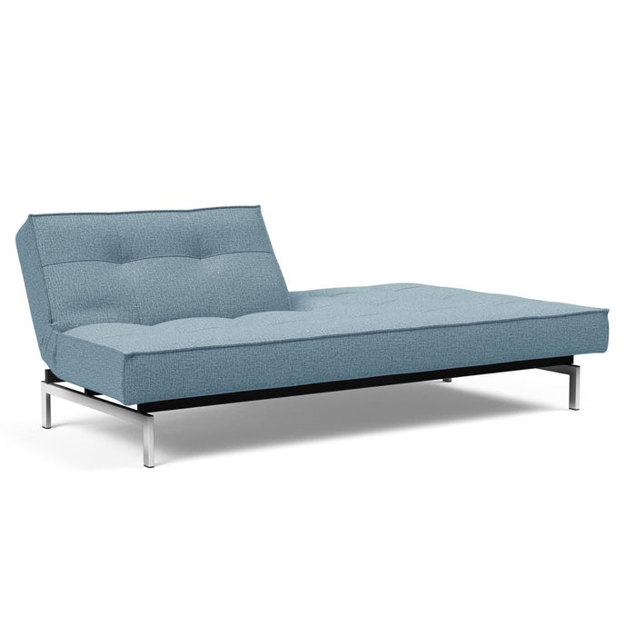 Splitback Chrom-Schlafsofa Stem 525 Mixed Dance Light Blue 115x210 cm