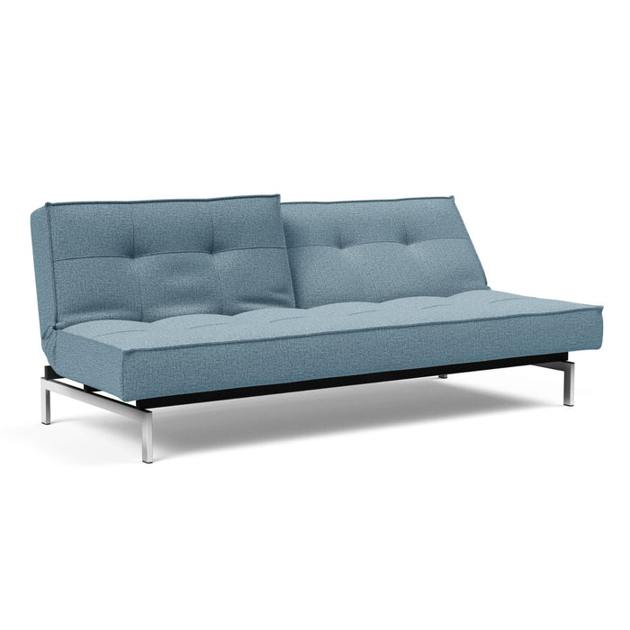 Splitback Chrom-Schlafsofa Stem 525 Mixed Dance Light Blue 115x210 cm