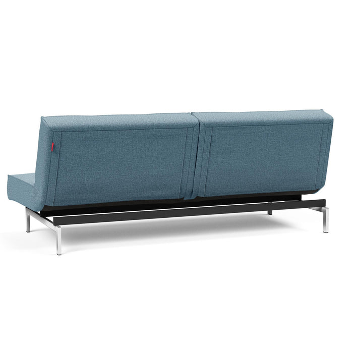 Splitback Chrom-Schlafsofa Stem 525 Mixed Dance Light Blue 115x210 cm