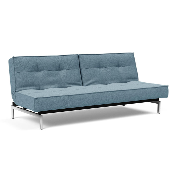 Splitback Chrom-Schlafsofa Stem 525 Mixed Dance Light Blue 115x210 cm