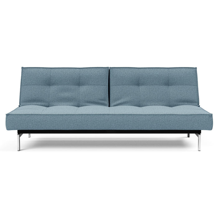 Splitback Chrom-Schlafsofa Stem 525 Mixed Dance Light Blue 115x210 cm