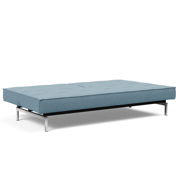 Splitback Chrom-Schlafsofa Stem 525 Mixed Dance Light Blue 115x210 cm