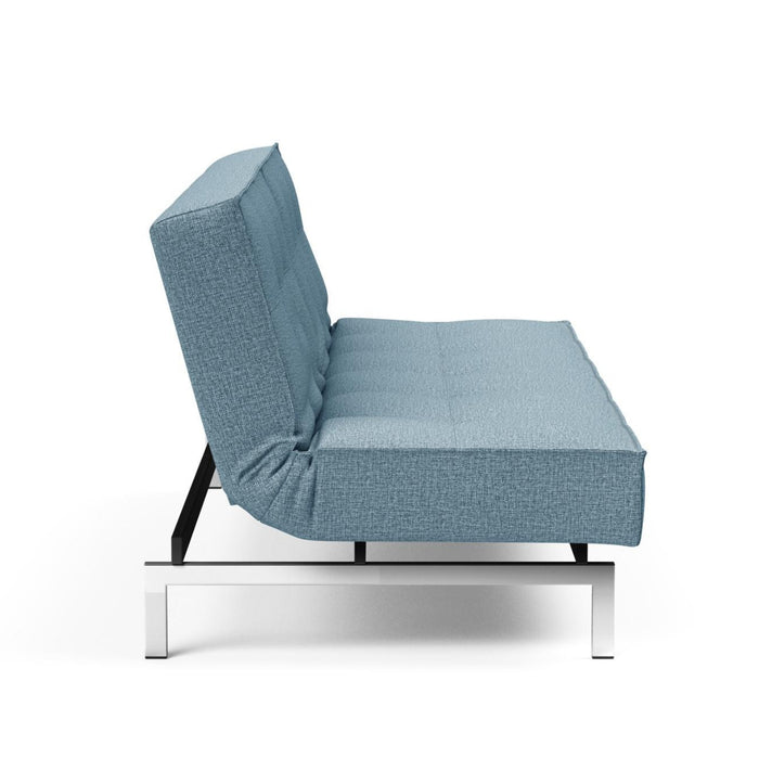 Splitback Chrom-Schlafsofa Stem 525 Mixed Dance Light Blue 115x210 cm