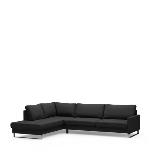 West Houston Corner Sofa Chaise Longue, oxford weave - Betten Ritter Living