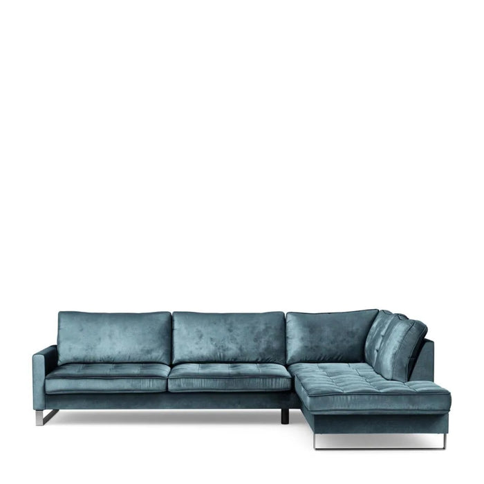 West Houston Corner Sofa Chaise Longue, velvet - Betten Ritter Living