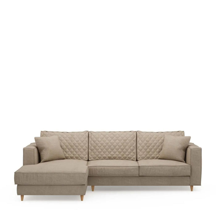 Kendall Sofa With Chaise Longue, washed cotton - Betten Ritter Living