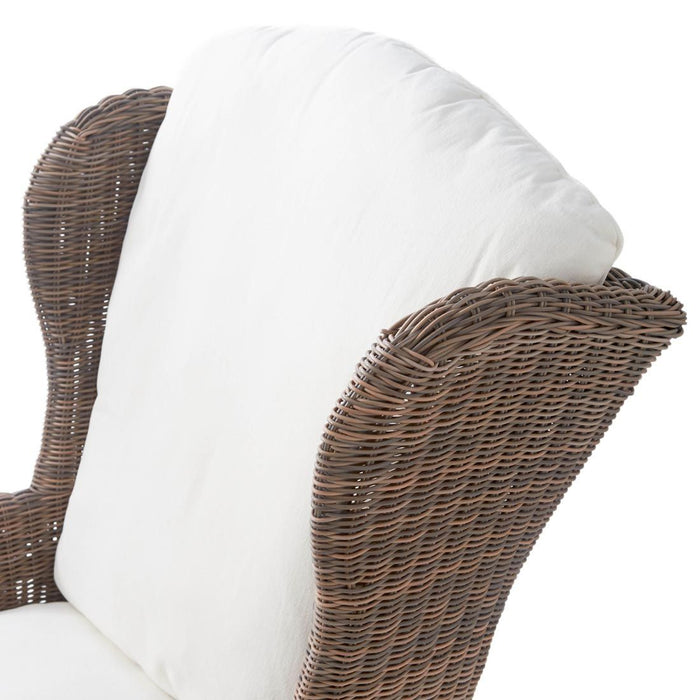 Outdoor Rustic Rattan Nicolas Wing Chair - Betten Ritter Living