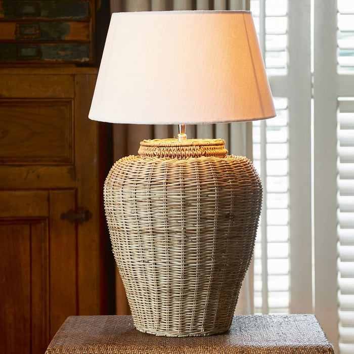 Rustic Rattan Grand Lobby Lamp Base L - Betten Ritter Living