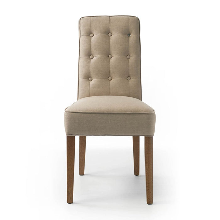 Cape Breton Dining Chair, linen, flax - Betten Ritter Living