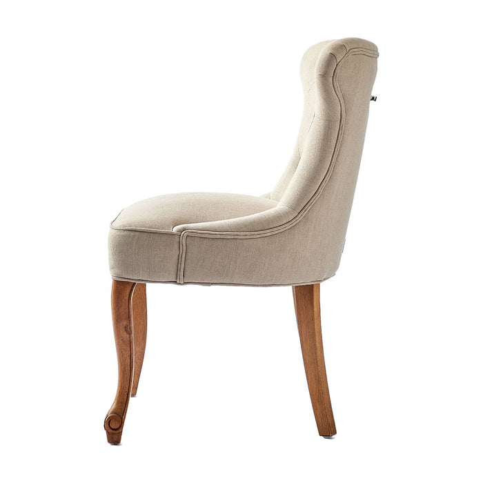 George Dining Chair, linen, flax - Betten Ritter Living