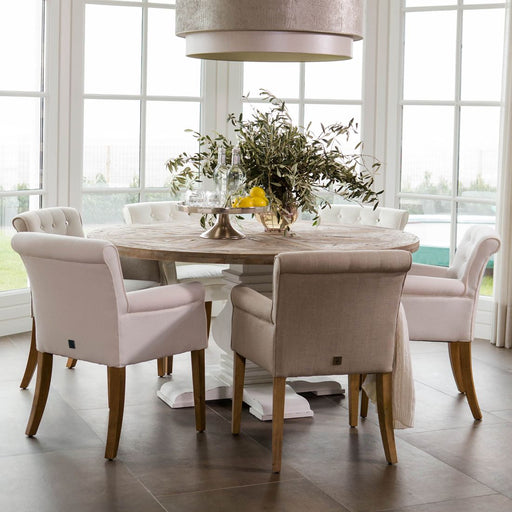 La Scala Dining Armchair, linen, flax - Betten Ritter Living