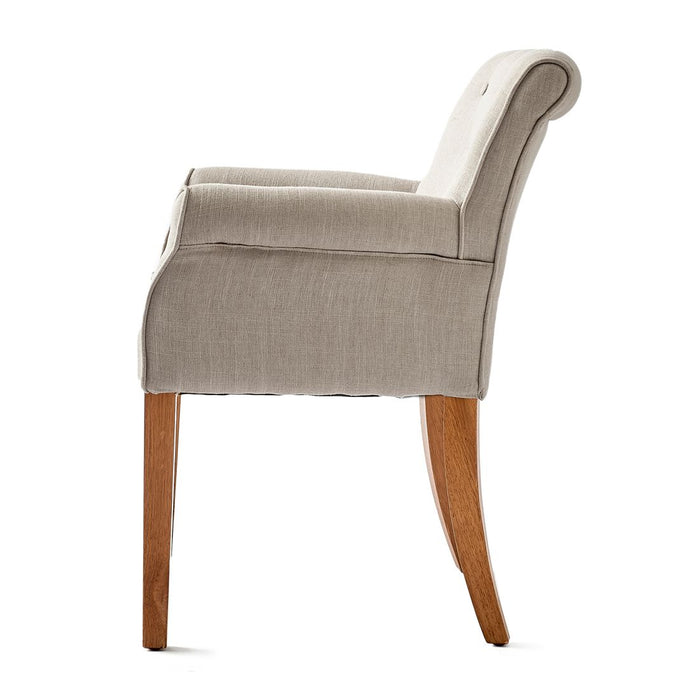 La Scala Dining Armchair, linen, flax - Betten Ritter Living