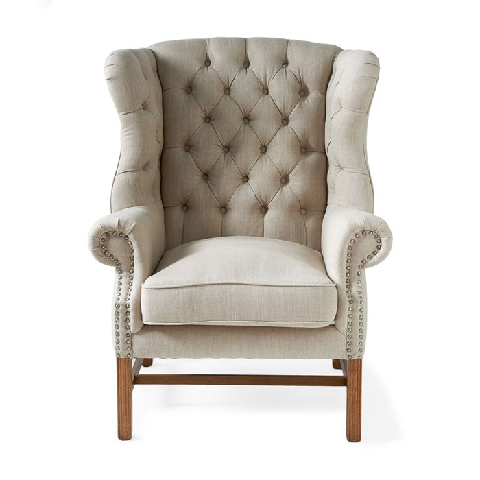 Franklin Park Wing Chair, linen, flax - Betten Ritter Living