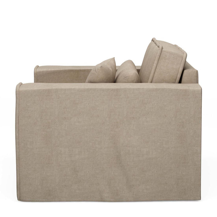 Metropolis Love Seat, washed cotton, natural - Betten Ritter Living