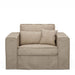 Metropolis Love Seat, washed cotton, natural - Betten Ritter Living