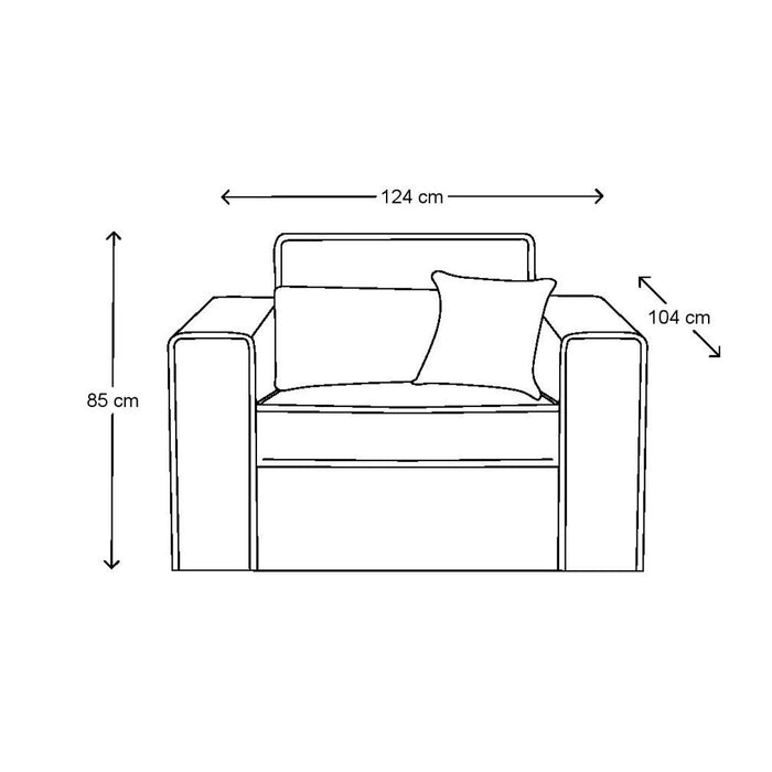 Metropolis Love Seat, washed cotton, natural - Betten Ritter Living