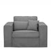 Metropolis Love Seat, washed cotton, grey - Betten Ritter Living