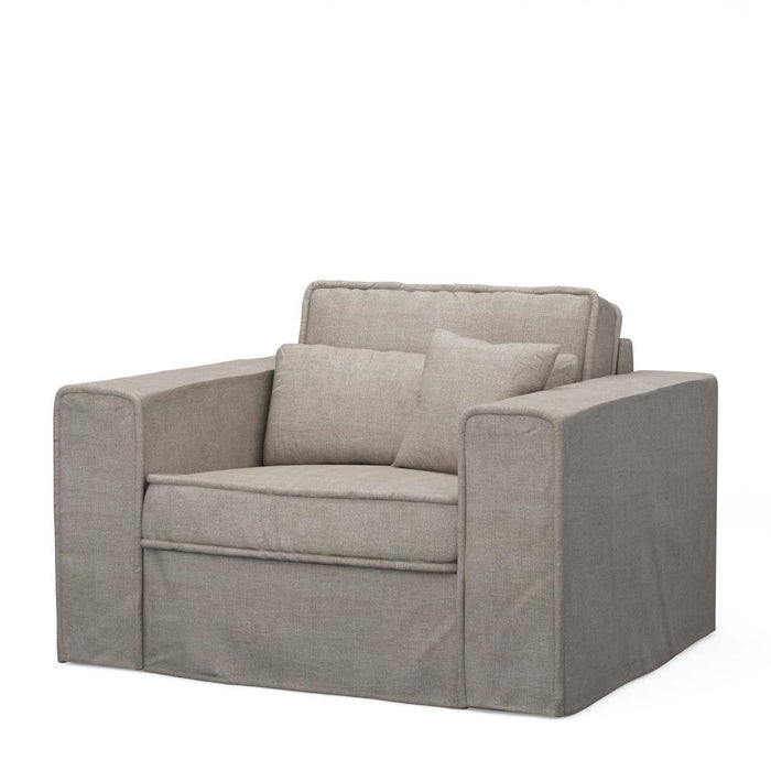 Metropolis Love Seat, washed cotton, stone - Betten Ritter Living