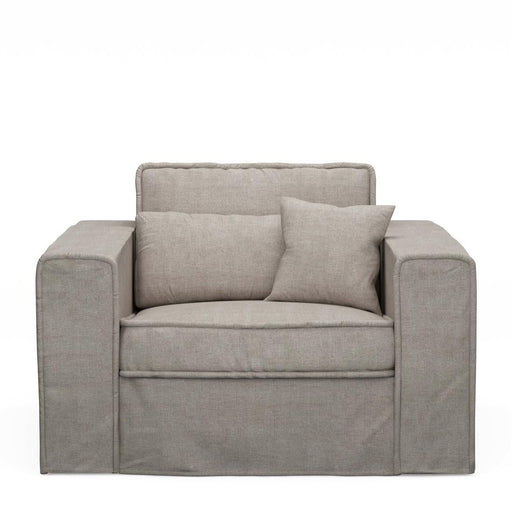 Metropolis Love Seat, washed cotton, stone - Betten Ritter Living