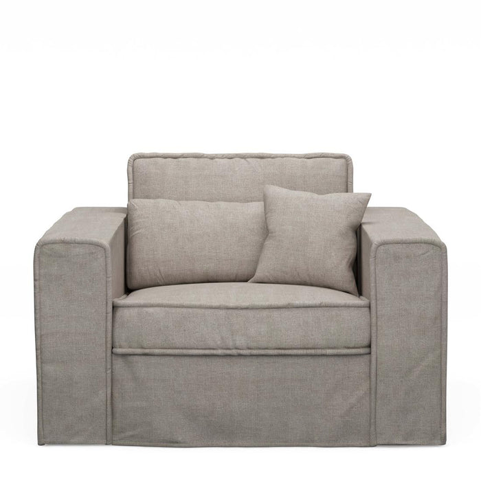 Metropolis Love Seat, washed cotton, stone - Betten Ritter Living