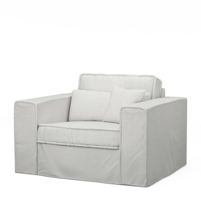 Metropolis Love Seat, washed cotton, ash grey - Betten Ritter Living