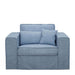 Metropolis Love Seat, washed cotton, ice blue - Betten Ritter Living